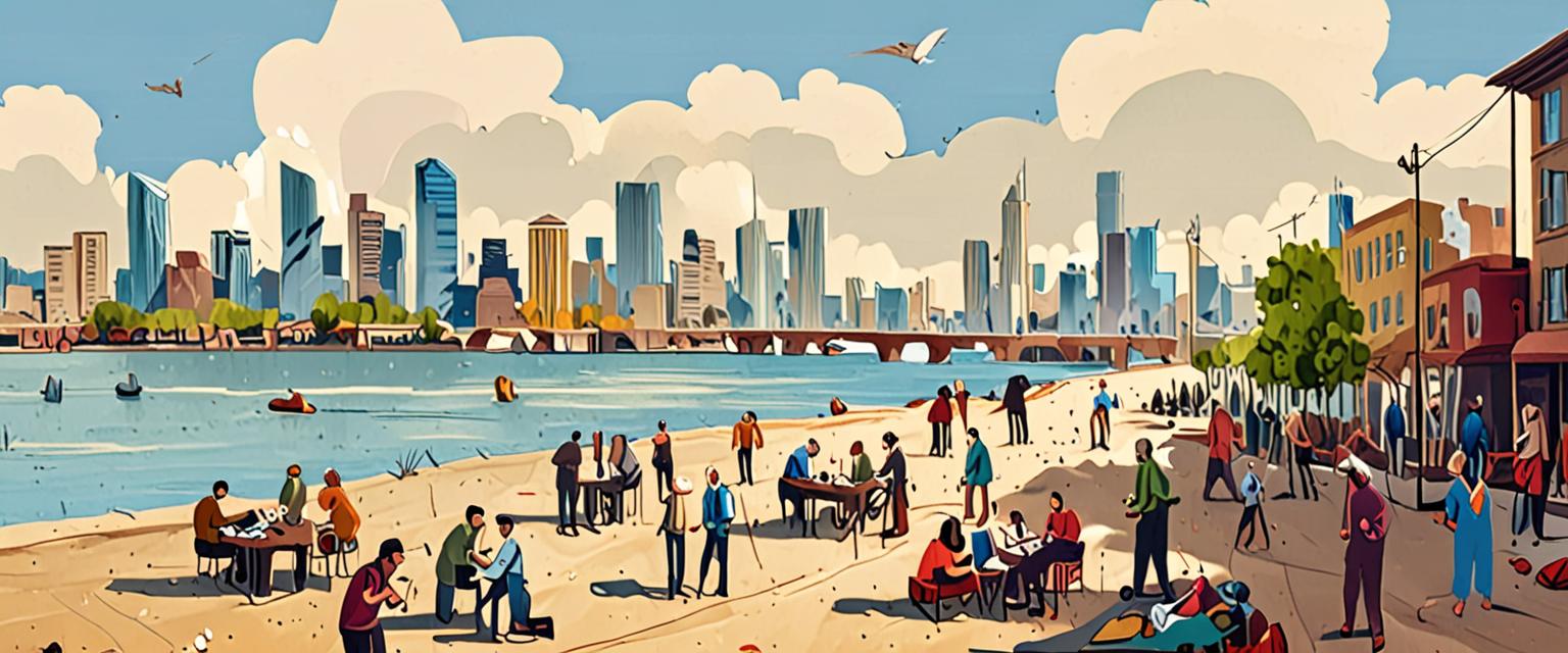 The day's cover: one painted scene made from today's pieces