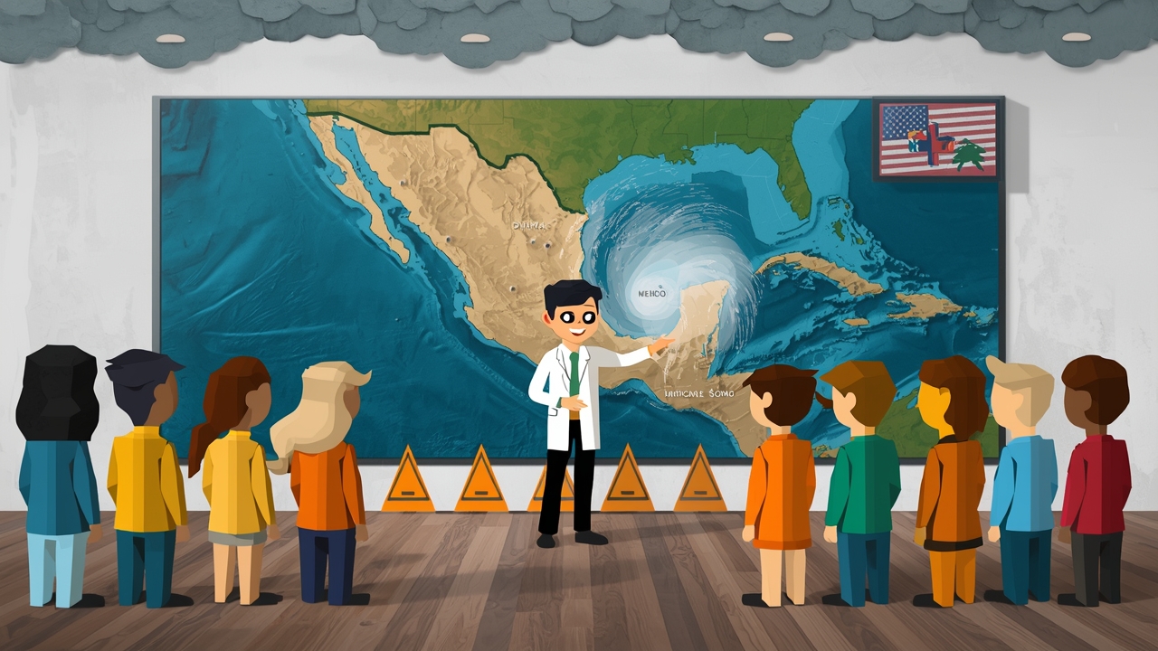 Meteorologist tracks Hurricane Simon's path along Mexico coast