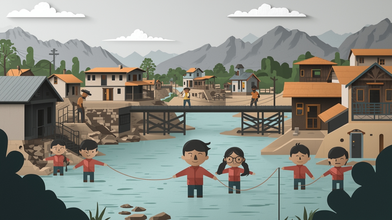 Flood hits Nepal village, destroying homes and bridges