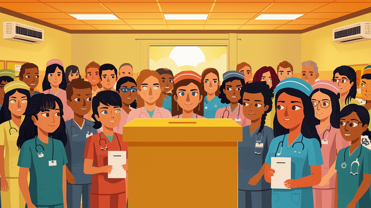 Hospital workers vote on wage hike proposal