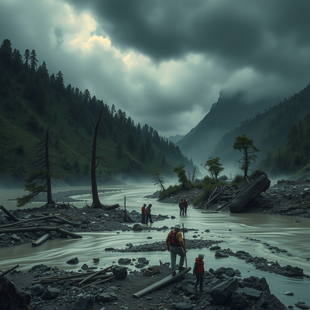 Flash floods devastate northern Nepal, leaving many dead or missing.