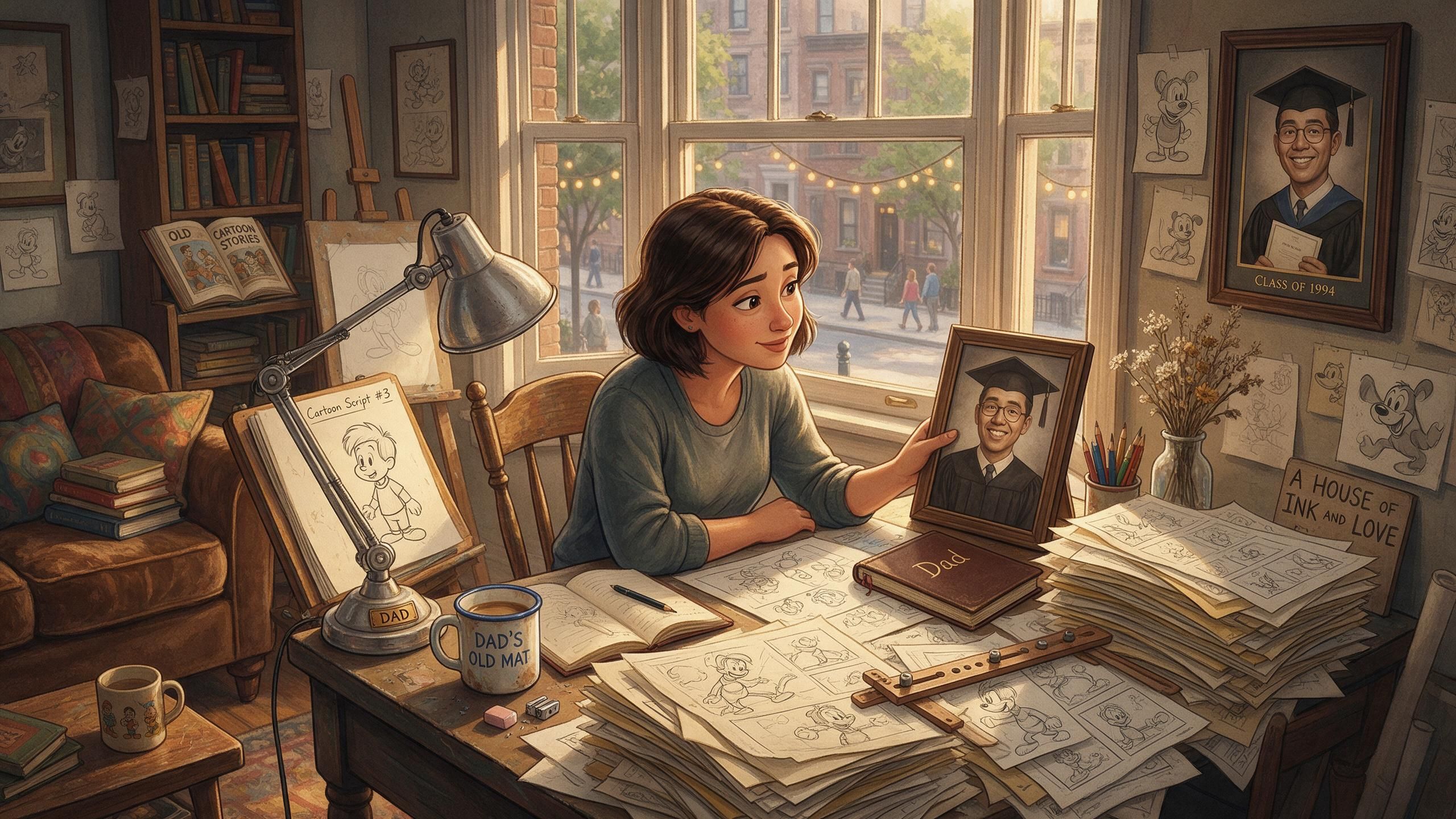 Daughter shares story of deaf father's cartoon work
